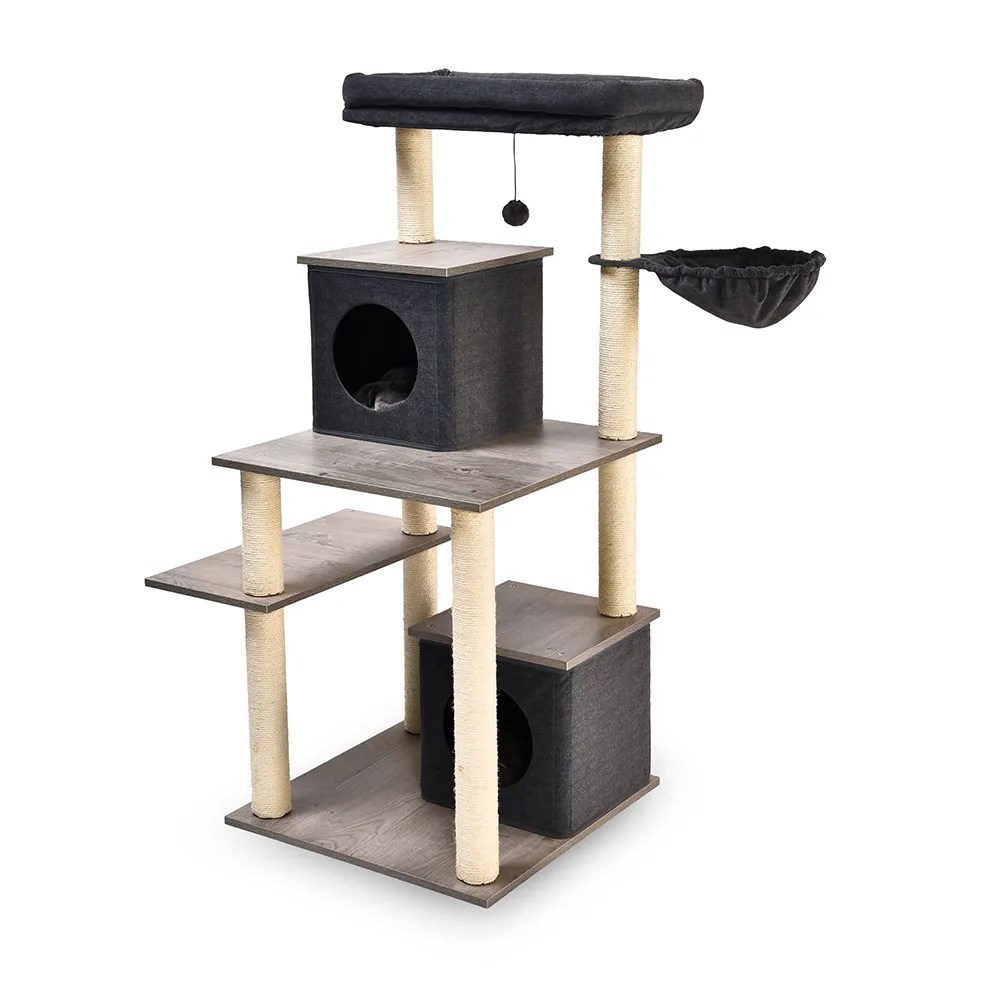 Cat Tree Tall Modern 5 Level Cat Condo With Wide Platform Petstar