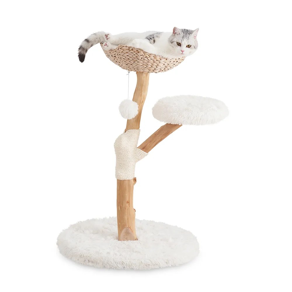 Solid Wood Cat Trees OEM Handmade With Real Branches - Petstar