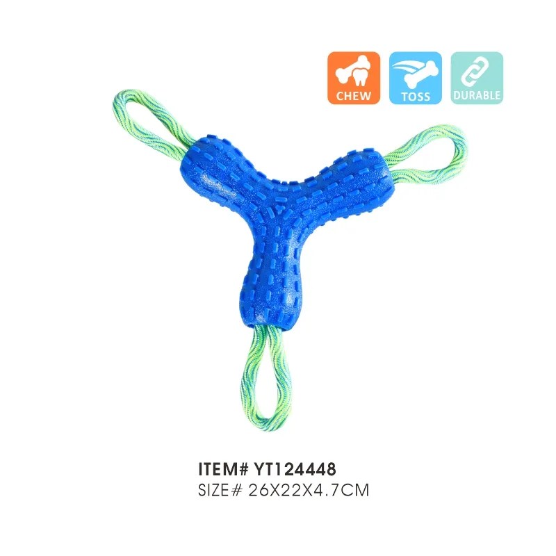 TPR boomerang dog toy factory interactive tug toys for dogs Petstar