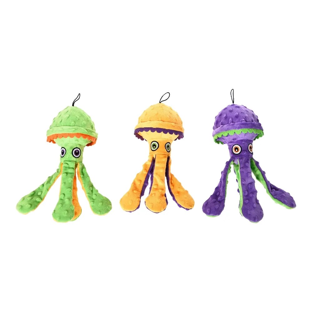 Tuffy Octopus Dog Toy Manufacturer Wtih Purple Blue Yellow Petstar