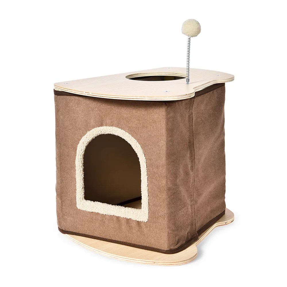 Cat Play Condo Wooden Cat Play House Supplies Petstar