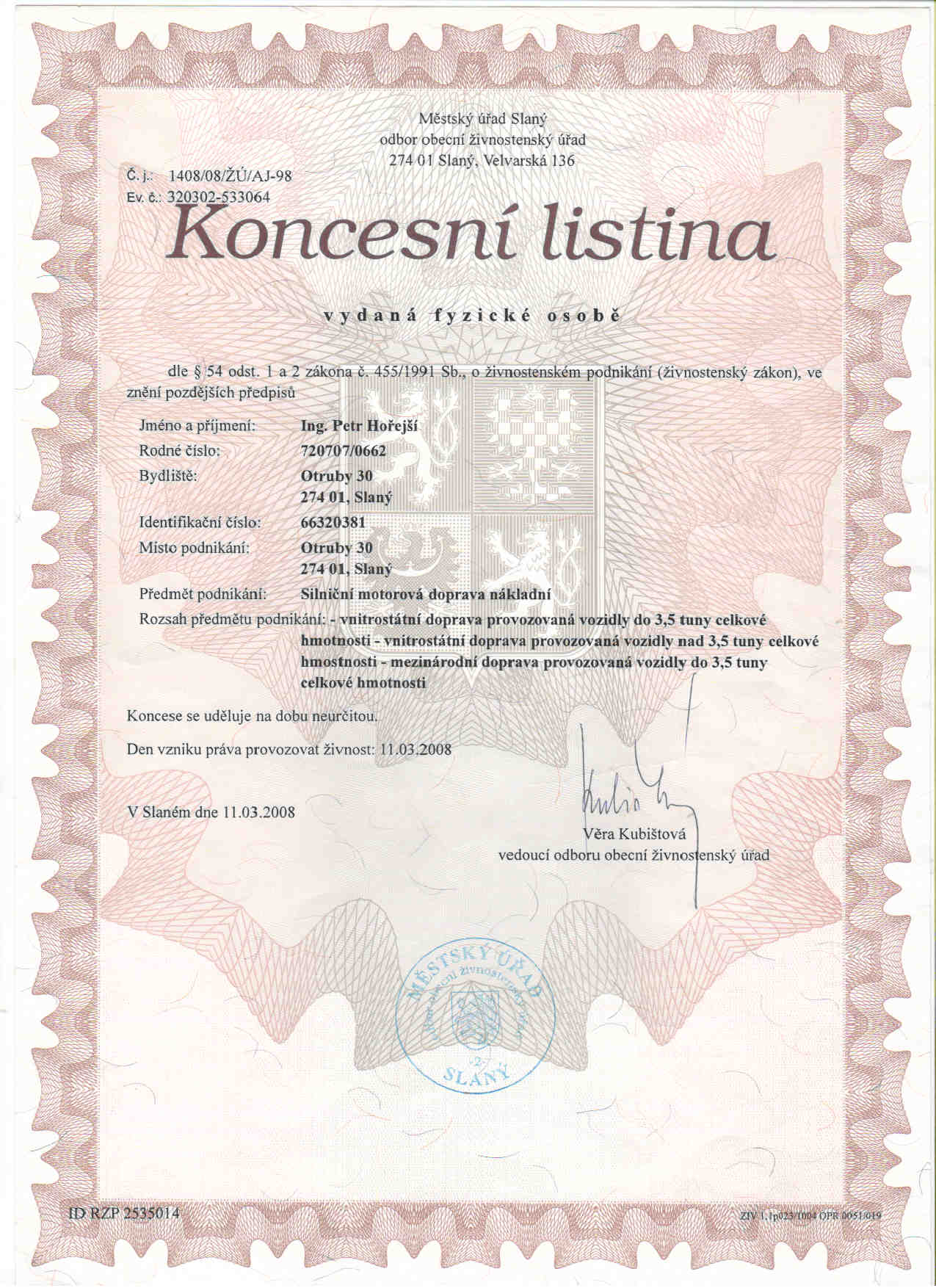 Dokumenty Petr Horejsi Coal