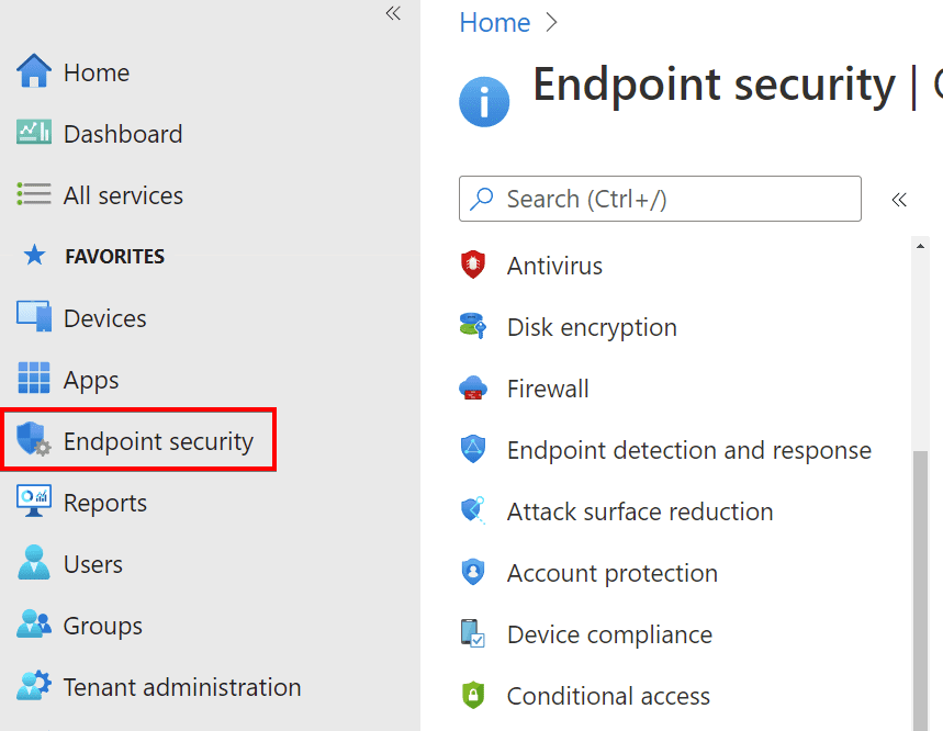 Microsoft Defender for Endpoint Important Service and Endpoint