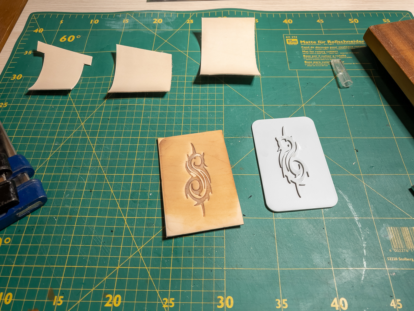 3D printed leather stamps Petri Damstén