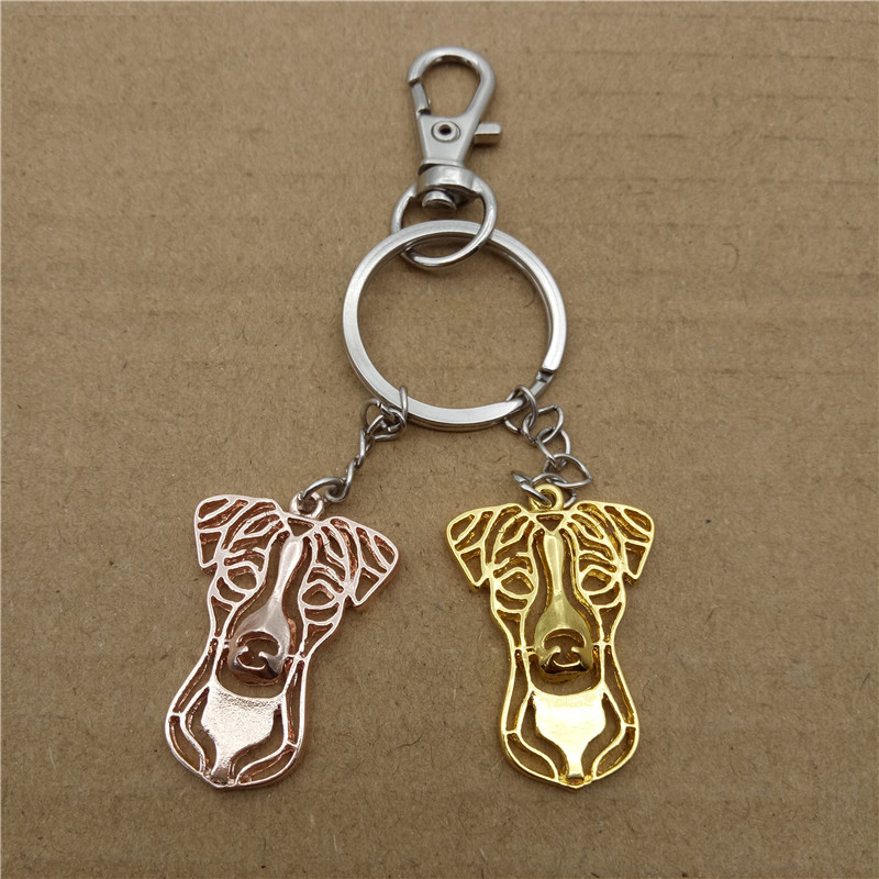 Jack Russell Terrier Head Keychain