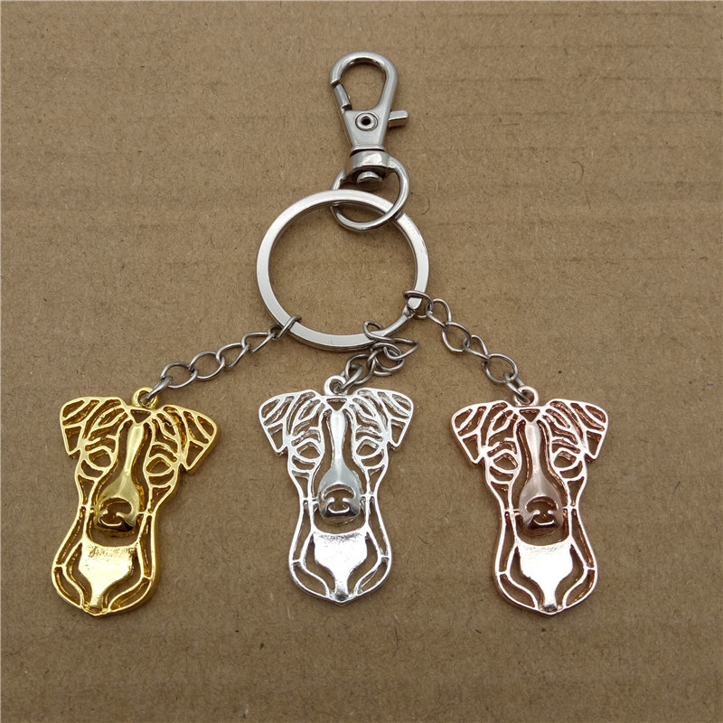 Jack Russell Terrier Head Keychain