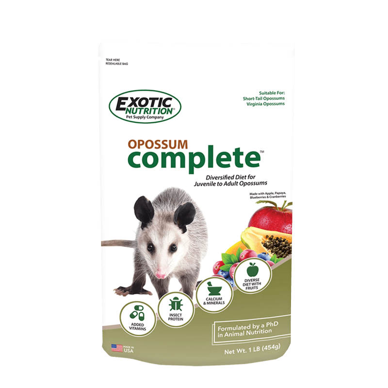 exotic nutrition Opossum Complete food pets cart