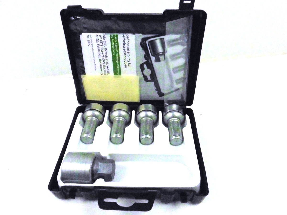 Original Skoda Felgenschloss Satz Radsicherungsschrauben 000071597C eBay