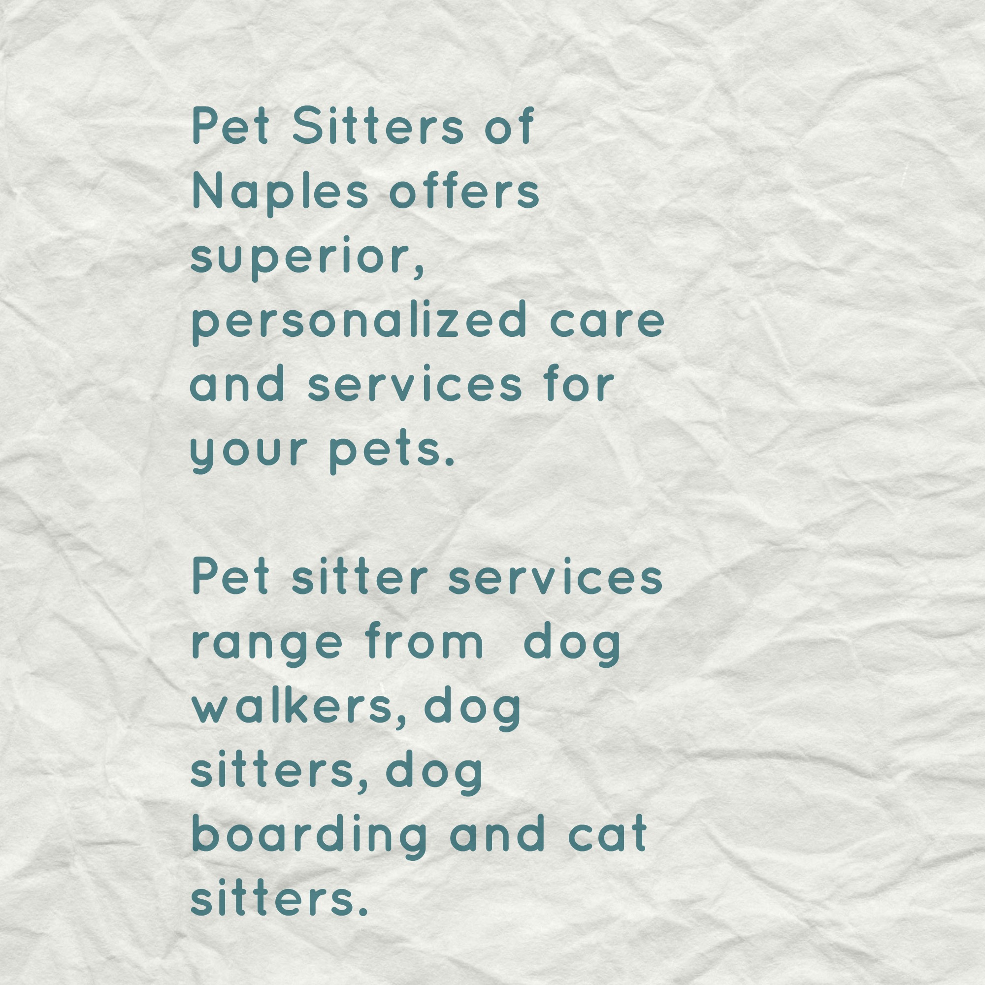 Pet Sitters of Naples About