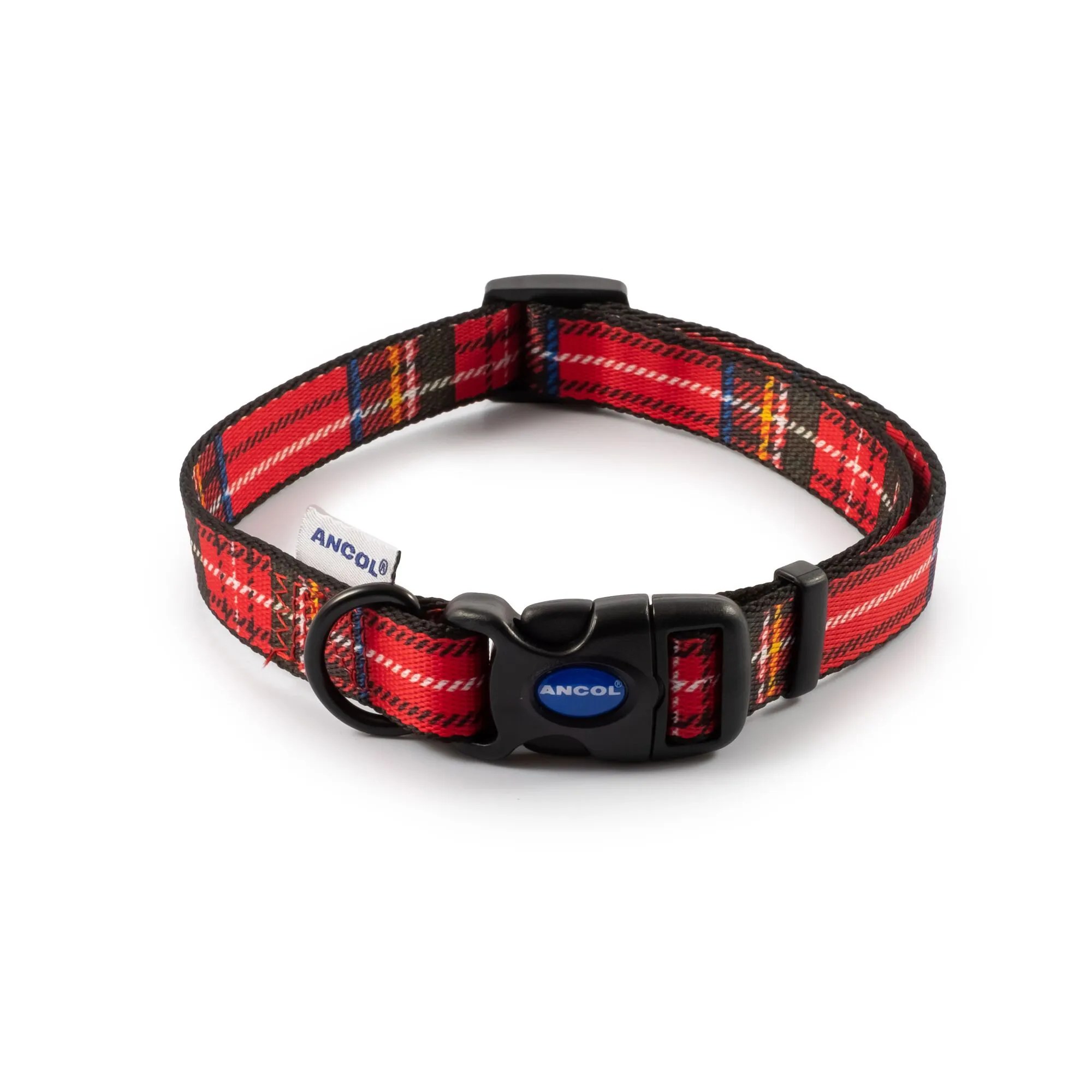 Ancol Red Tartan Dog Collar Pets Plus Pet Shop