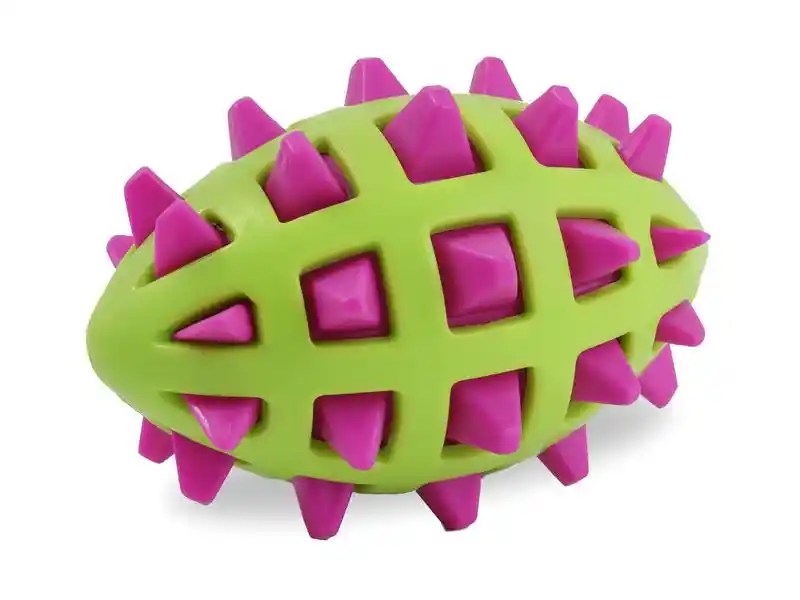 squeaky rugby ball dog toy