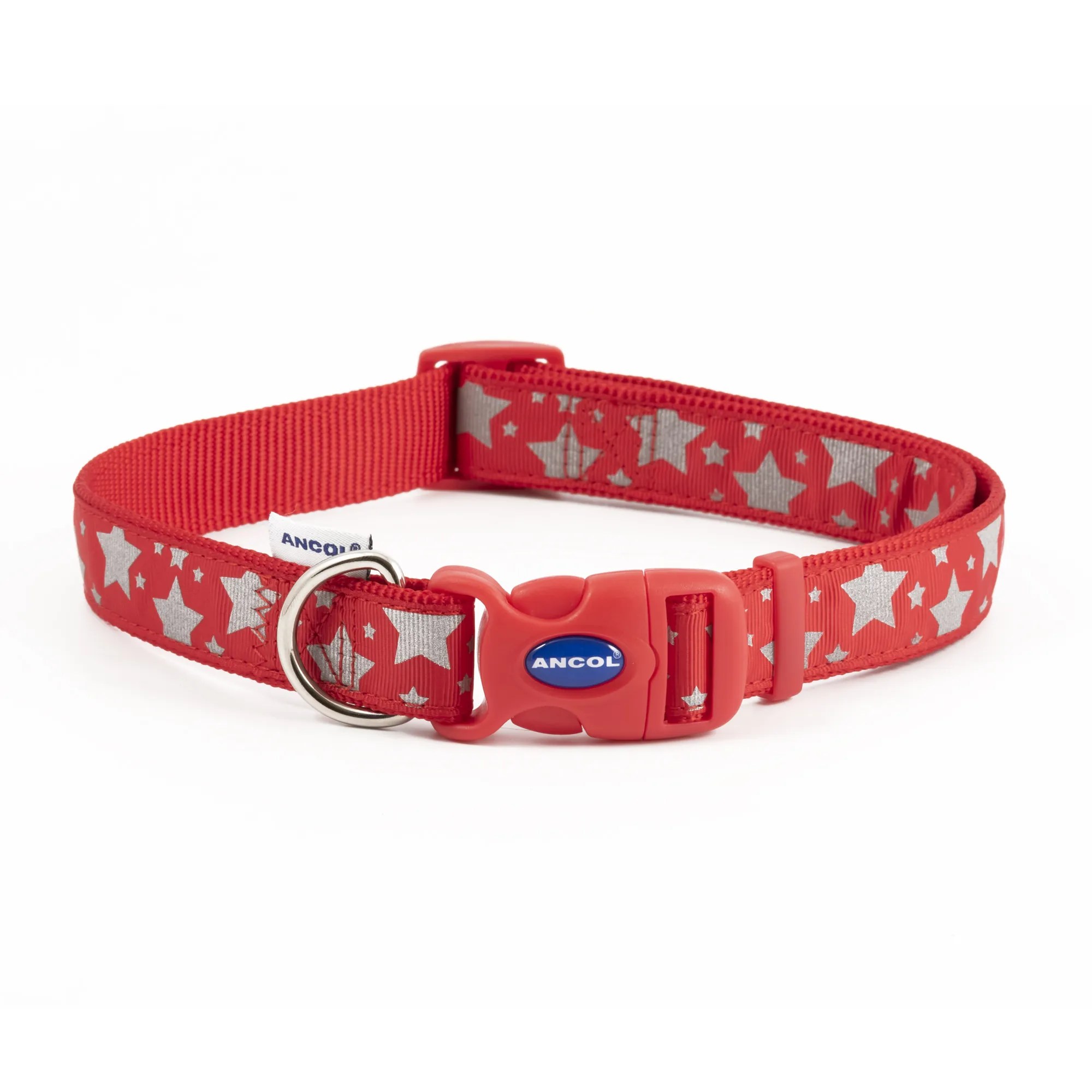 Reflective Stars Dog Collar Red Pets Plus Pet Shop Cork