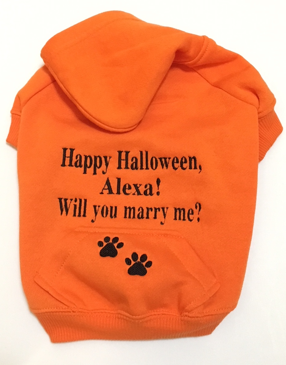 Personalized Embroidered Dog Sweatshirt Hoodie