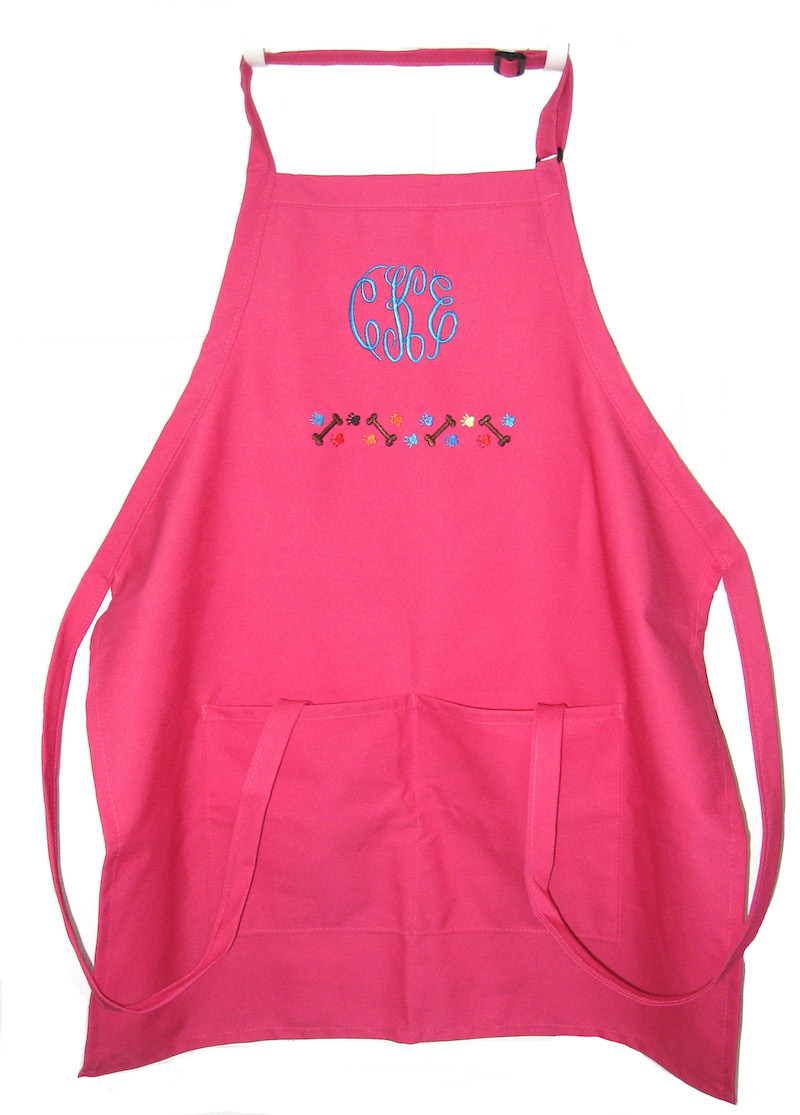 Monogrammed Apron Monogrammed gifts for Dog Lovers, Teachers, Moms