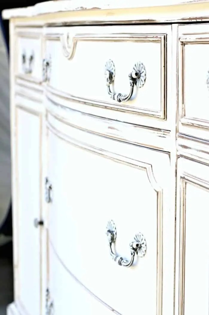 How To Distress And Antique White Painted Furniture