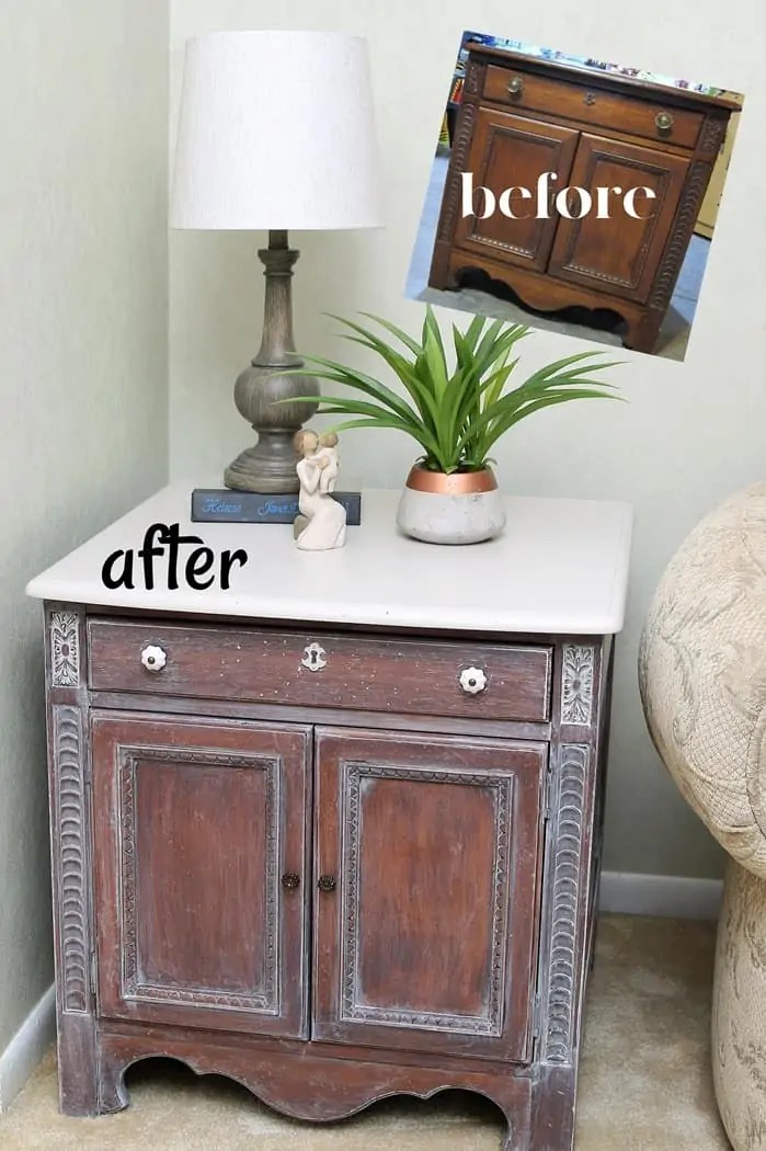 Quick Way to Lighten Dark Furniture Whitewashing Stained Wood