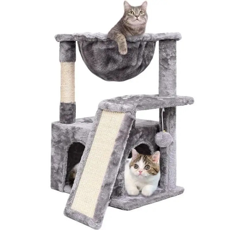 Ultimate Modern Indoor Cat Activity Tower with Plush Perch for Happy