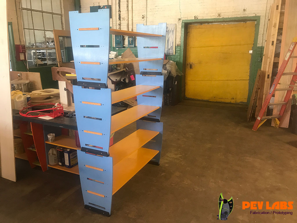 PEV Labs Flat Pack Shelving Design and Furniture Fabrication