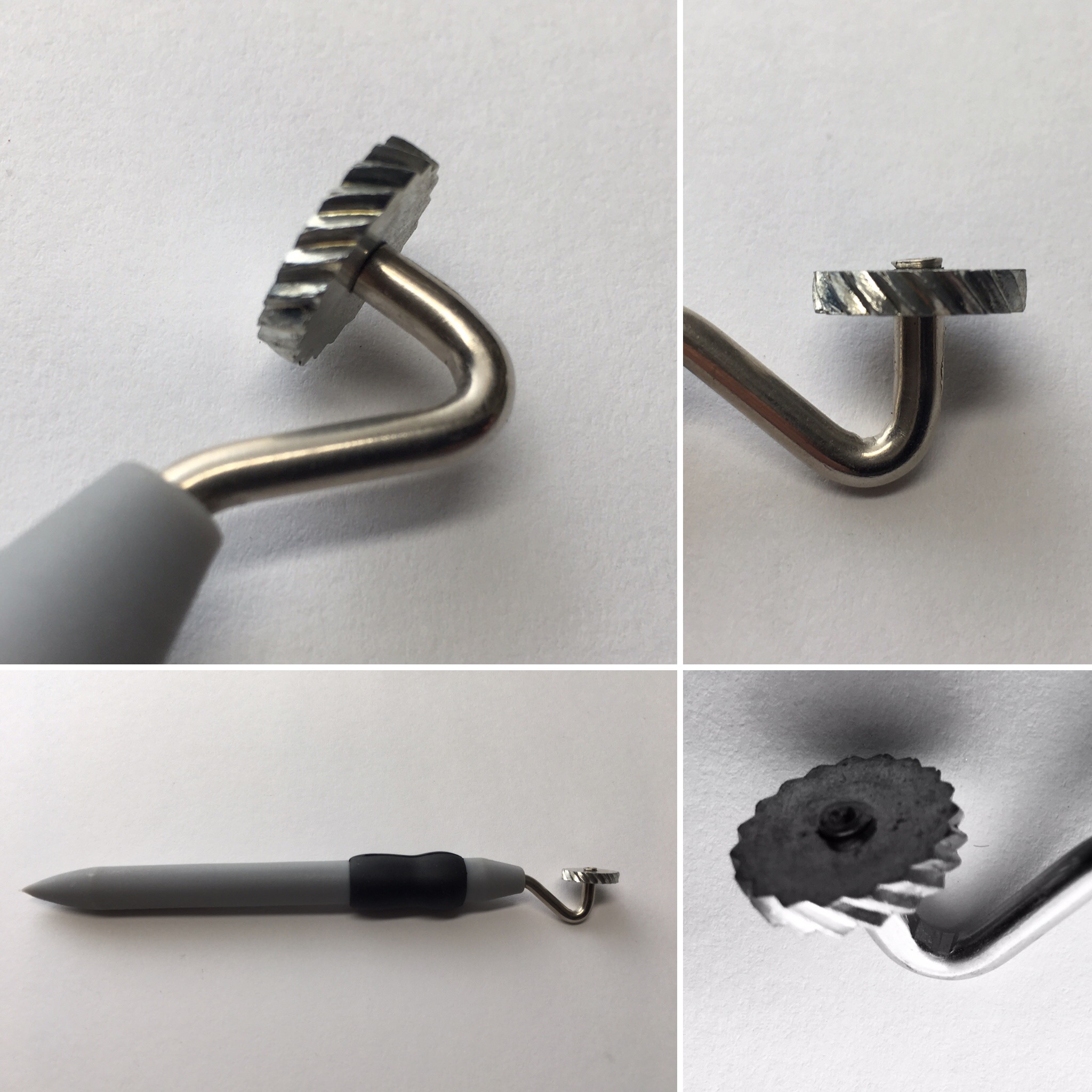 Texture Wheel Diagonal Line Pewter Art