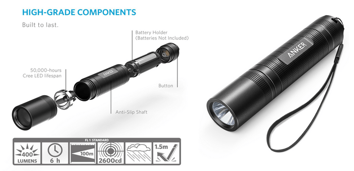 Anker Taschenlampe LC40 nur 9,99€ — Pfennigfuchs.com