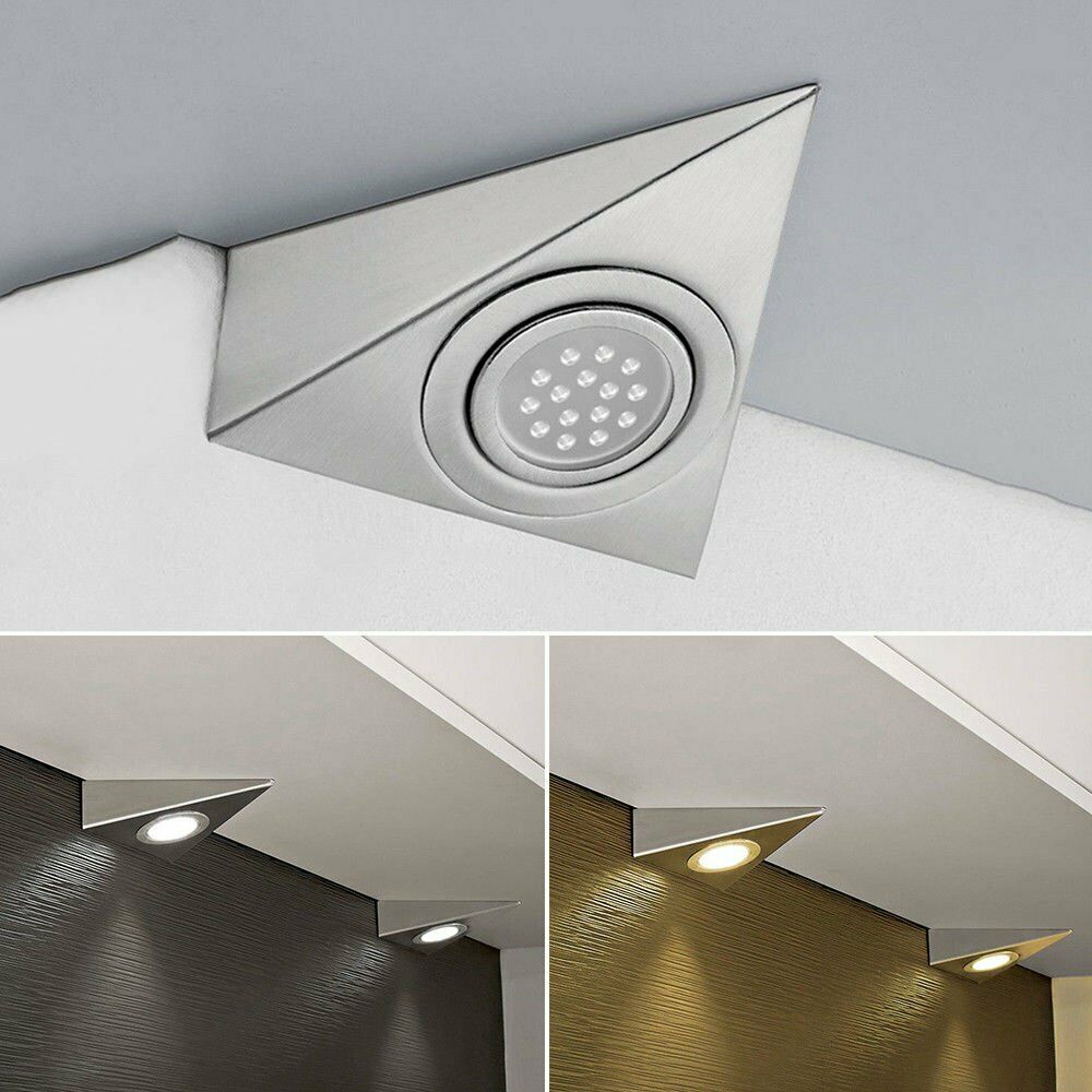 LED Mains Kitchen Under Cupboard Worktop Triangle Light Unit