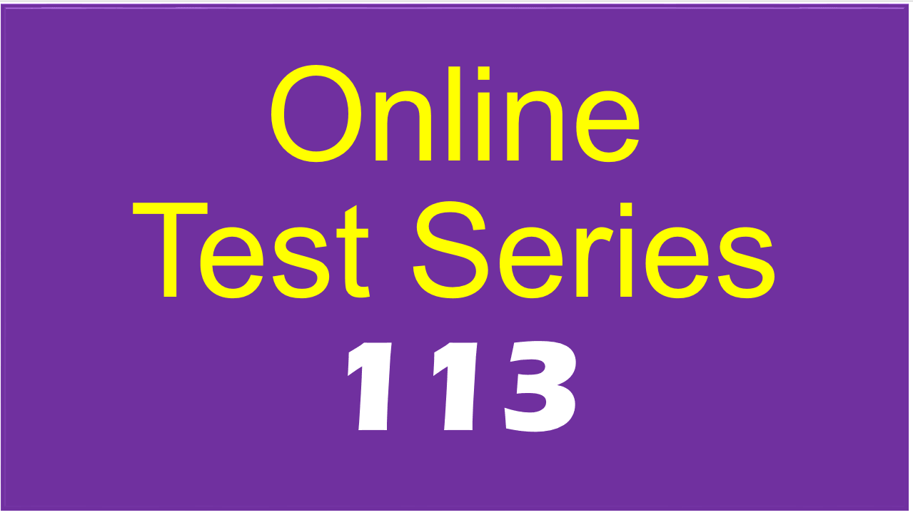 Online Test Series 113 « PG Blazer