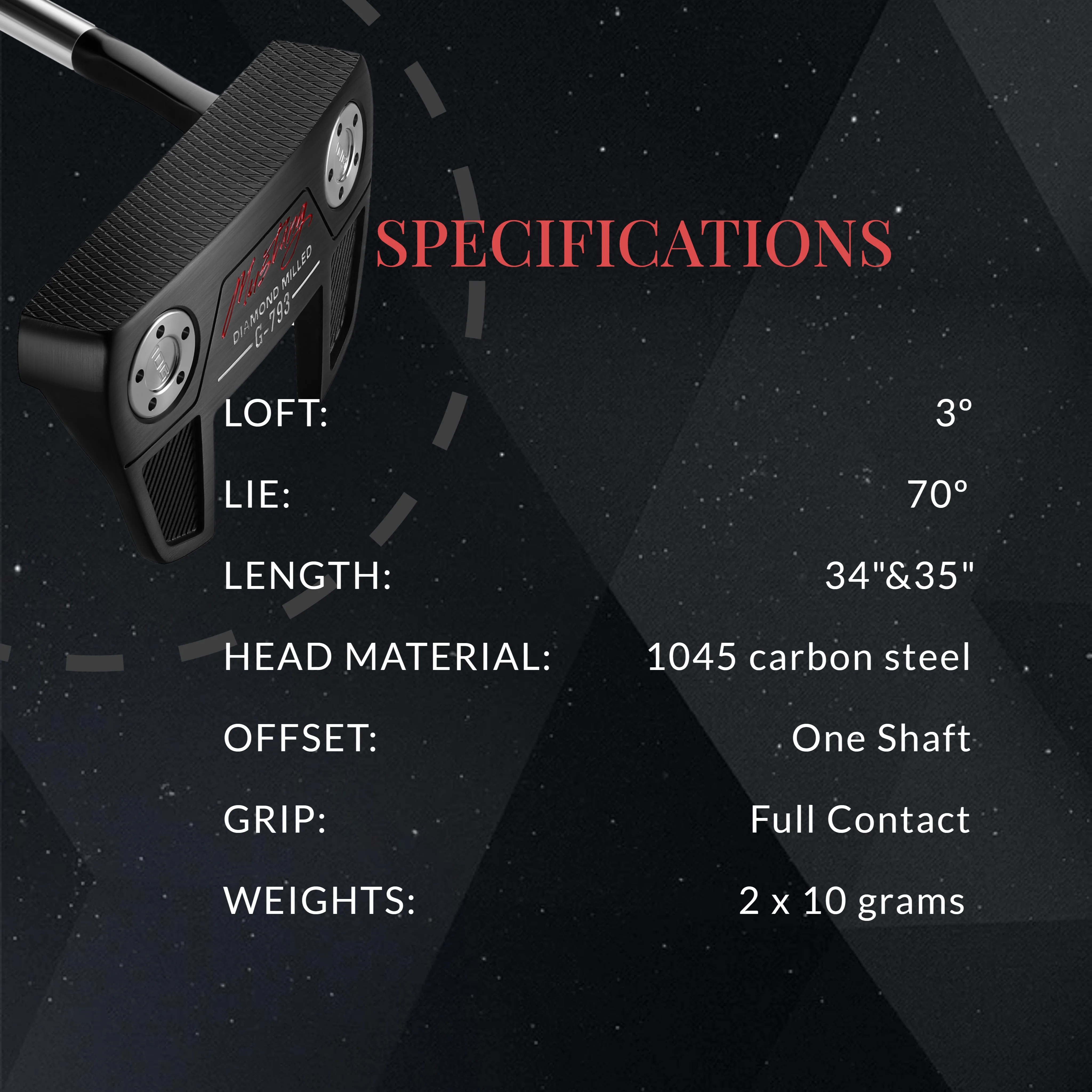 PGF G793 Golf Putter [Right Handed] Crafted with Precision