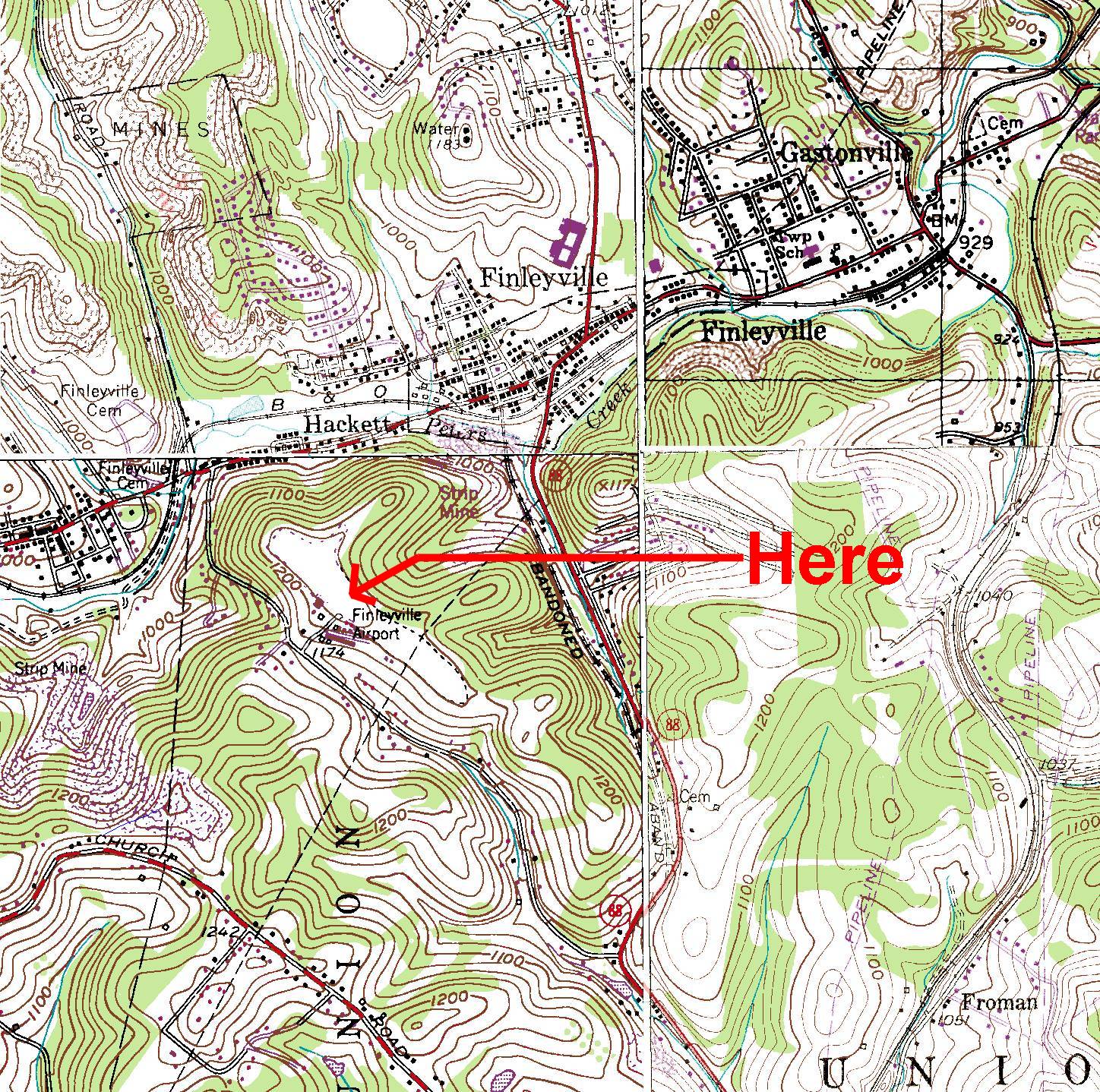 How to get to Finleyville Launch site