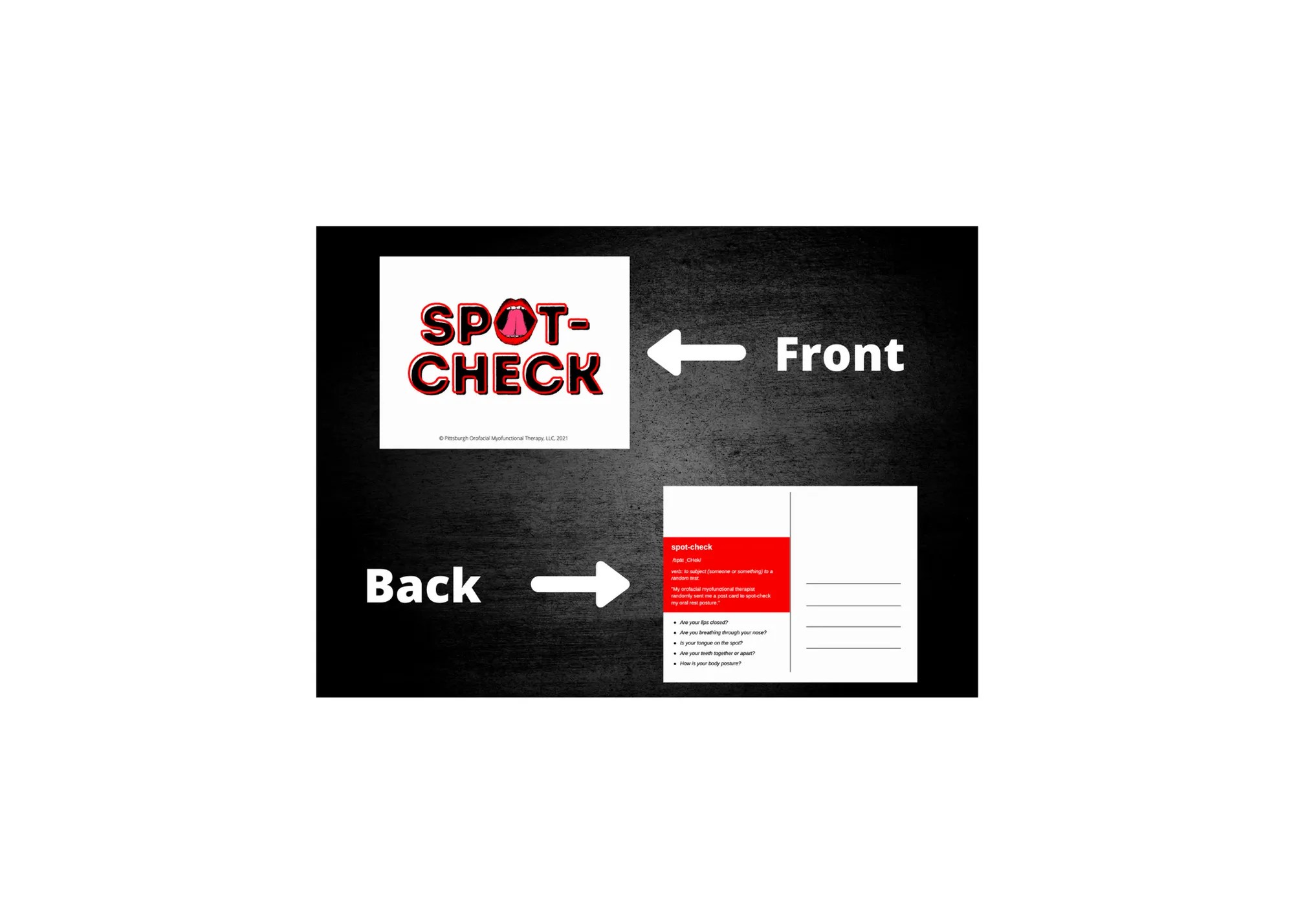 SpotCheck Post Cards • Pittsburgh Orofacial Myofunctional Therapy, LLC.