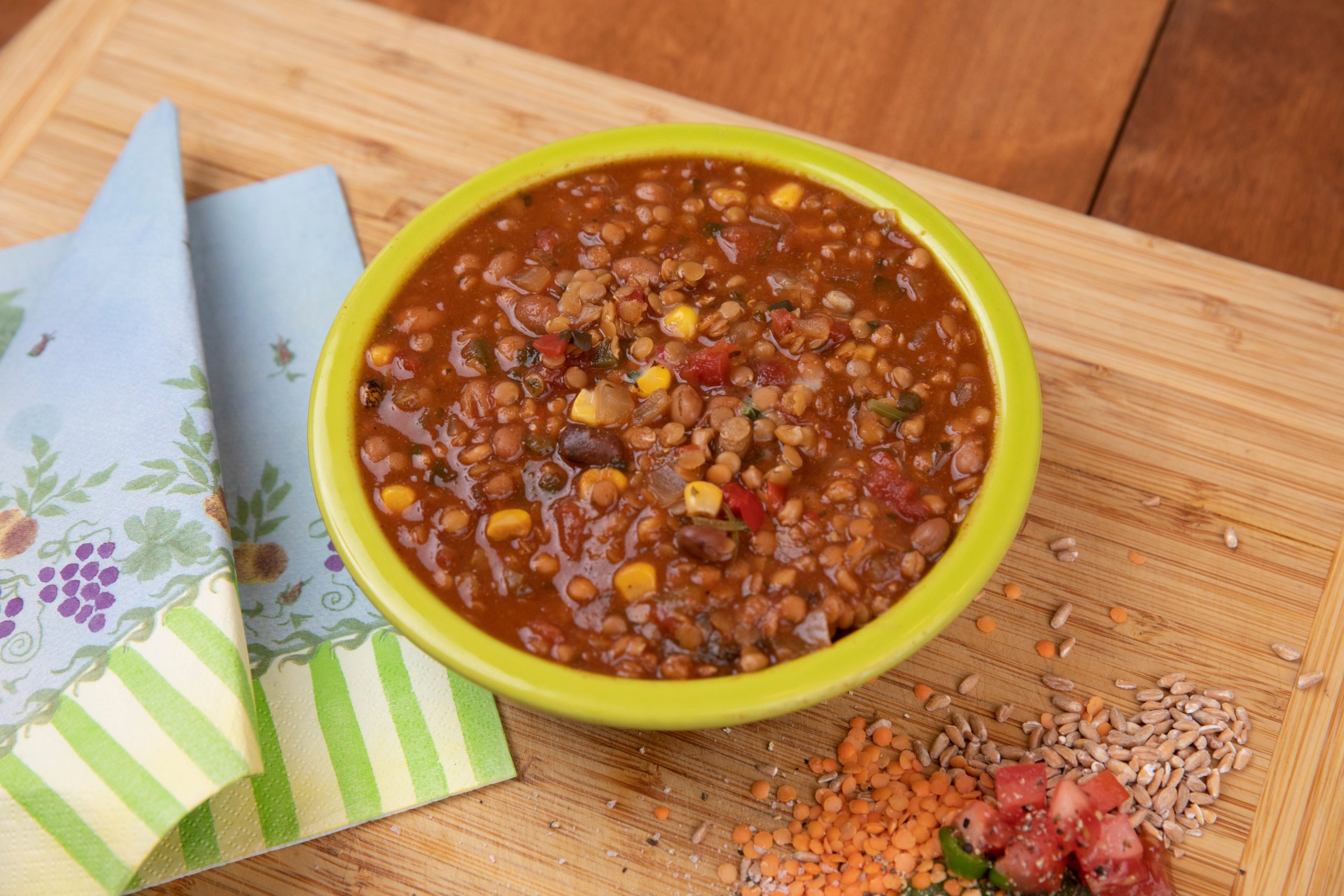 Red Lentil Chili with Farro (Foodservice) Plenus Group, Inc.