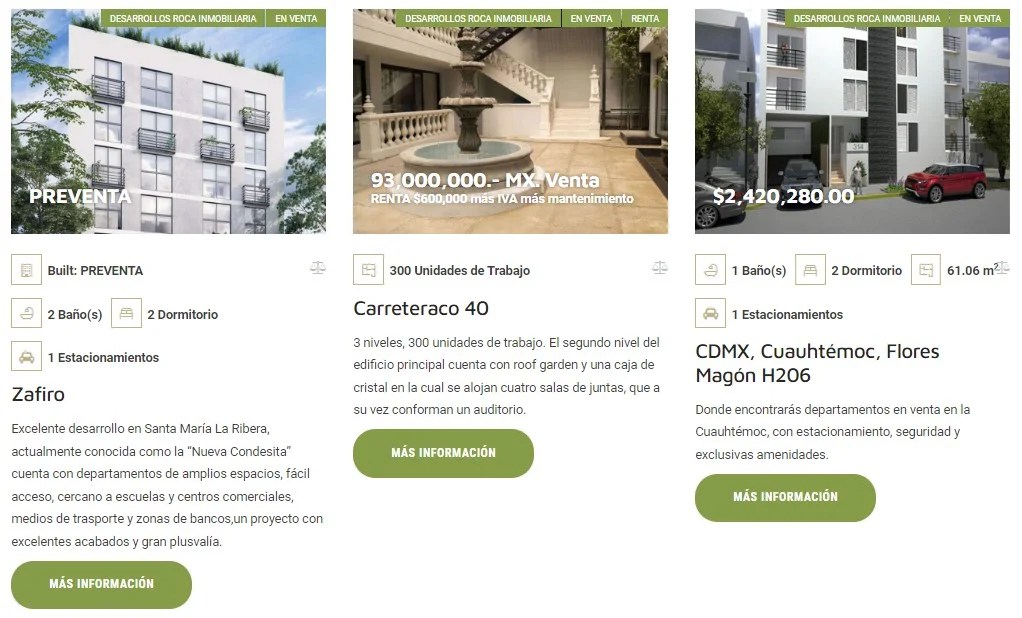 Inmobiliaria Roca pgiovas web mkt diseño