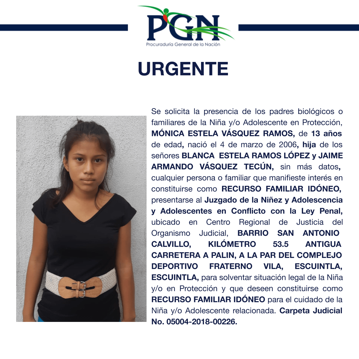 MÓNICA ESTELA VÁSQUEZ RAMOS Procuraduría General de la Nación PGN