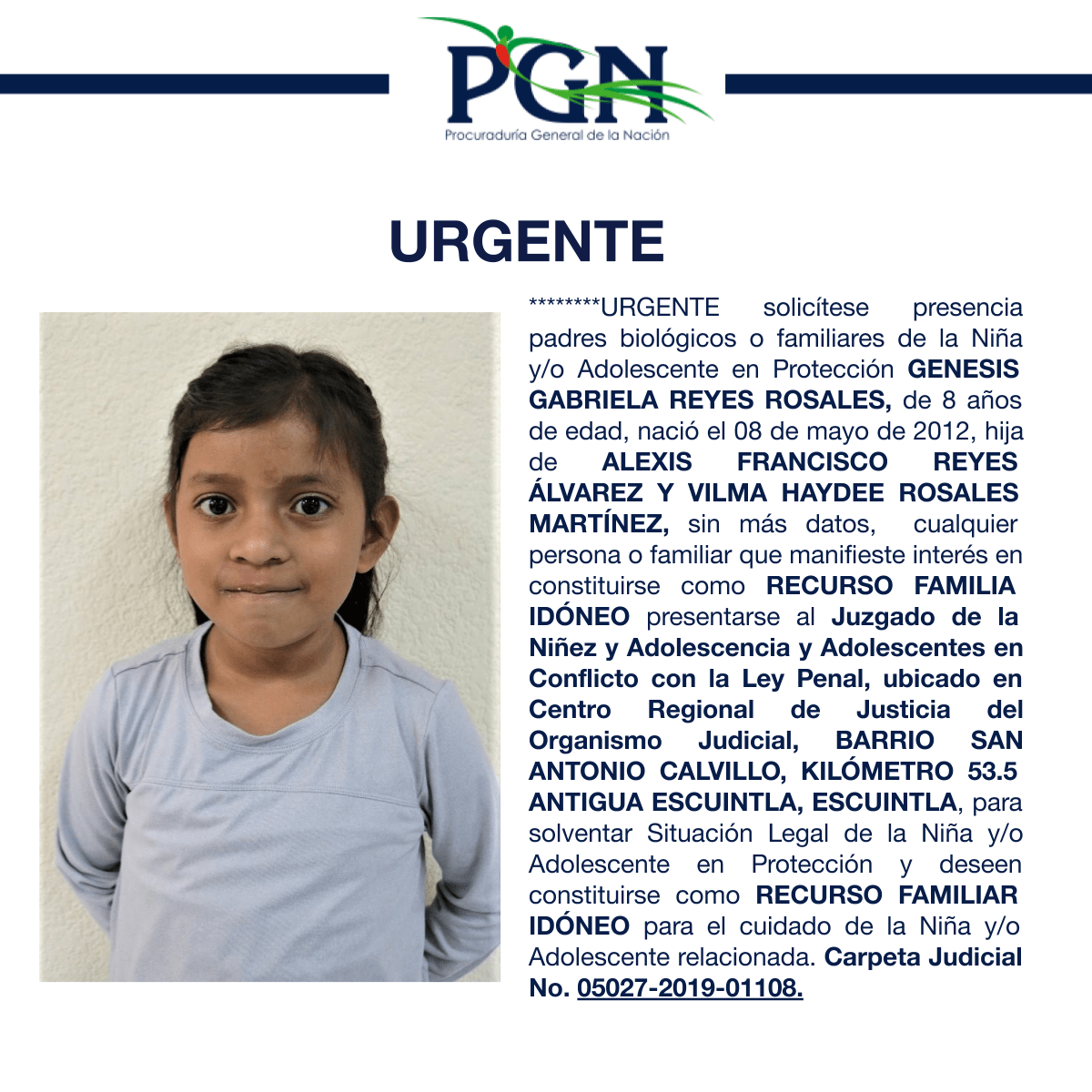 GENESIS GABRIELA REYES ROSALES Procuraduría General de la Nación PGN