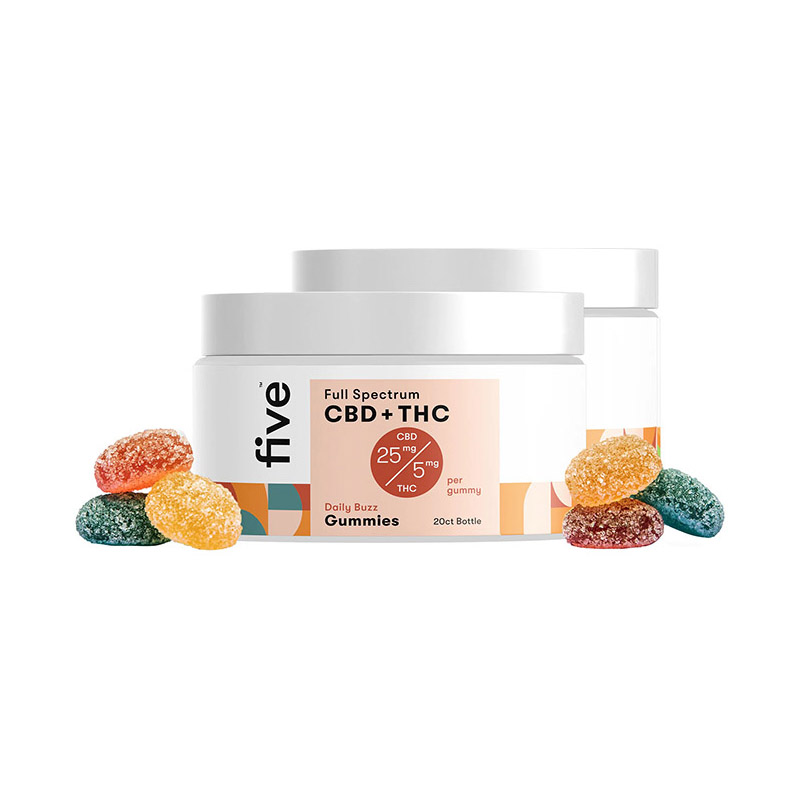 FIVE 500mg CBDTHC Gummies PG Organix