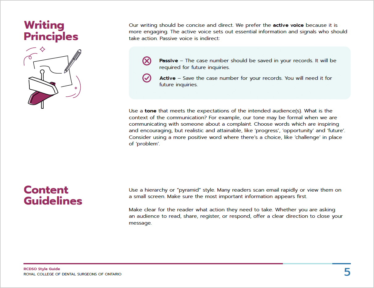 RCDSO Writing and language style guide Public Good Design