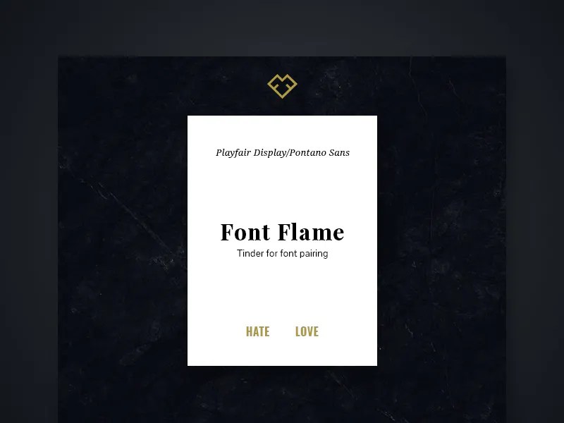 Font Flame Tinder for font pairing Product Hunt
