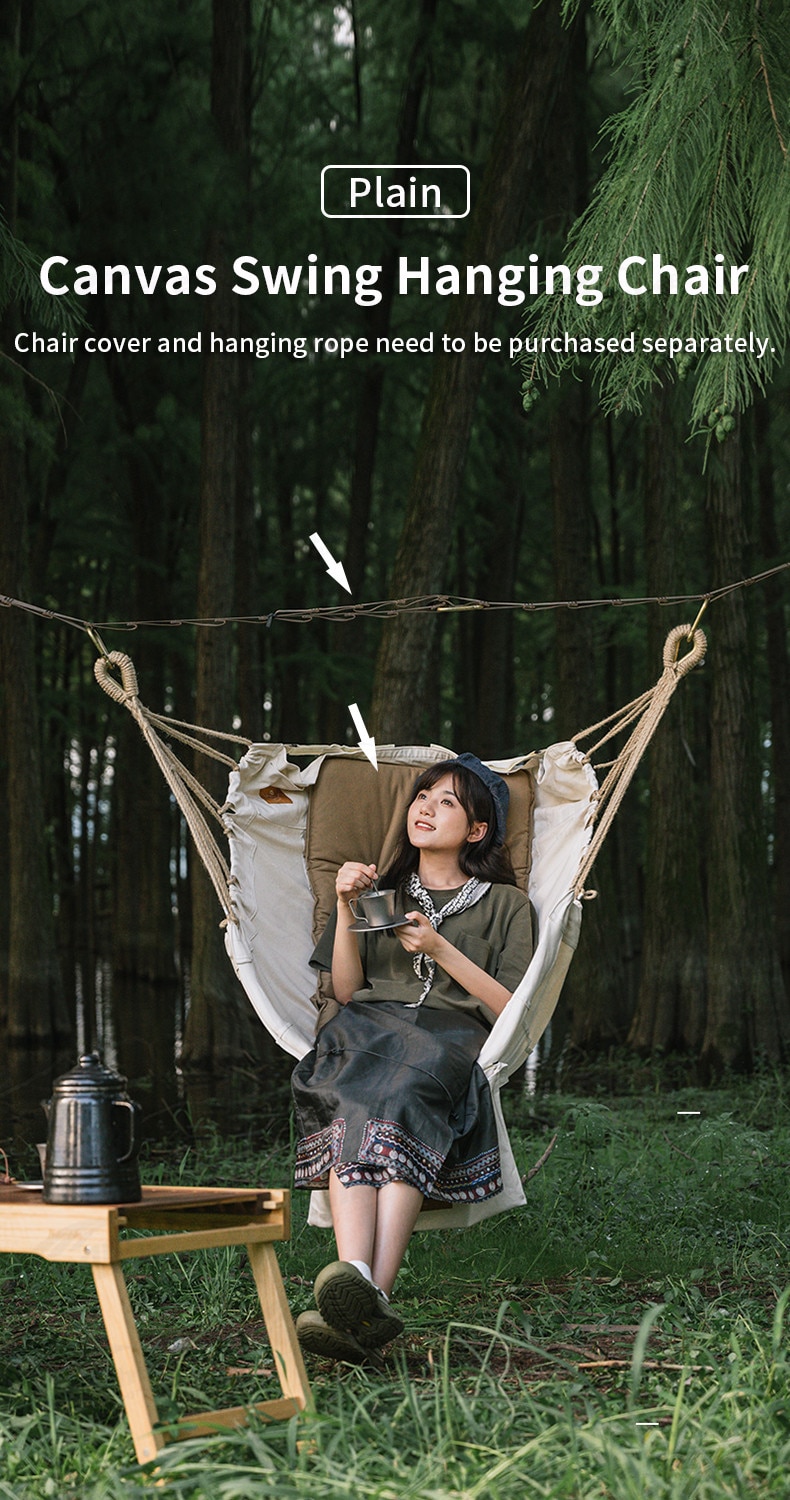 Naturehike 120x145cm Canvas Cotton Hanging Hammock Camping Swing Chair