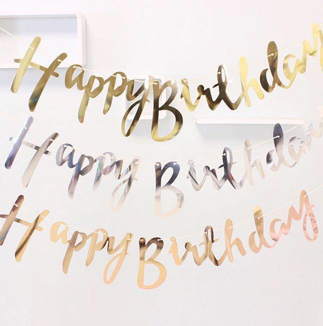 Check spelling or type a new query. Happy Birthday Bunting Garland Script Cursive Banner 1 5meters Lazada Ph
