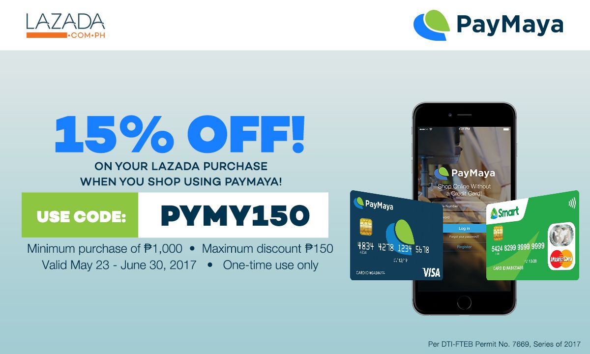 Paymaya Promo Up to 10 discount Lazada Philippines