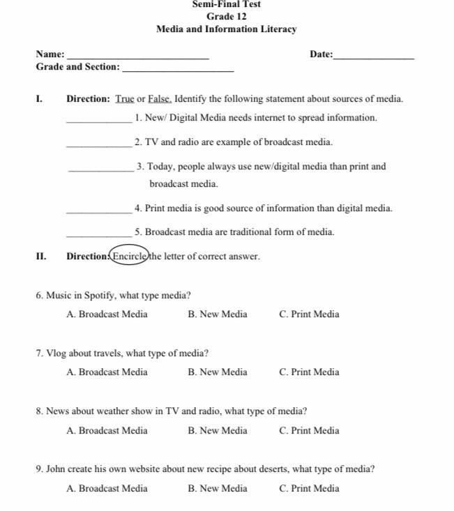 Hello everyone! PLEASE HELP ME MEDIA AND INFORMATION LITERACY, HOW TO