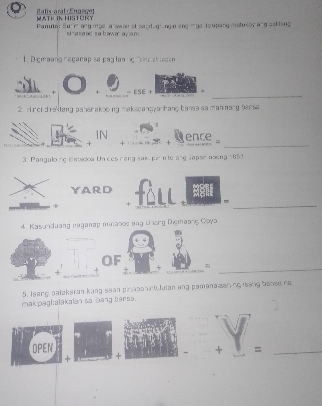 1. Digmaang naganap sa pagitan ng Tsina at Japan.2. Hindi direktang