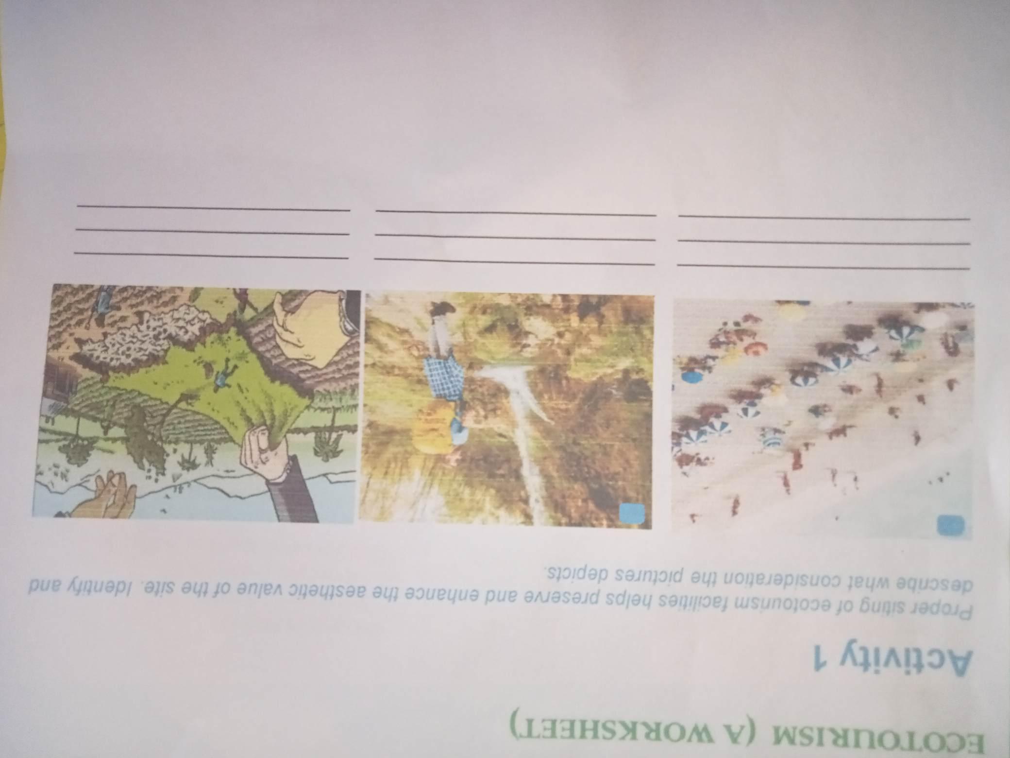 Describe each of the following photo Brainly.ph