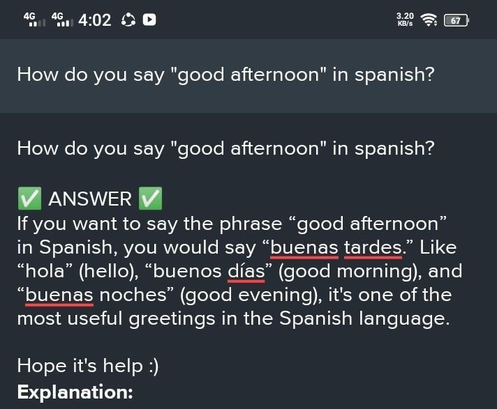 How do you say "good afternoon" in spanish? Brainly.ph