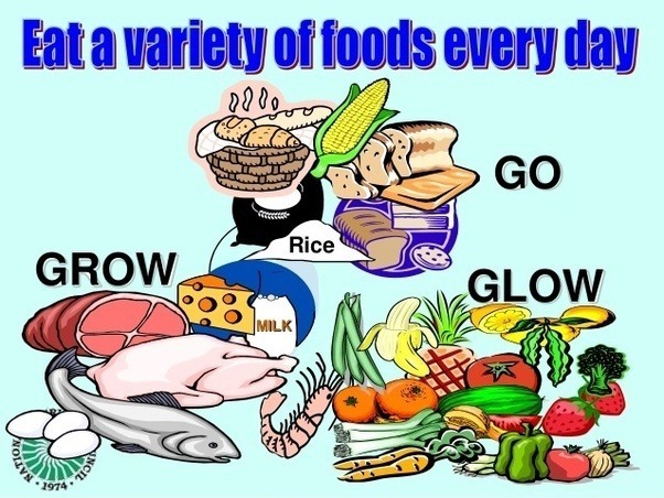 😊 Go grow glow foods meaning. Food group. 20190227