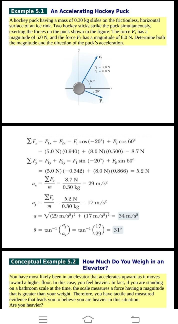 1. A hockey puck having a mass of 0.30 kg slides on the horizontal