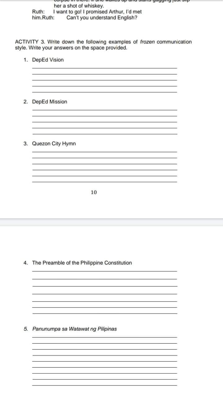 Frozen communication style Brainly.ph