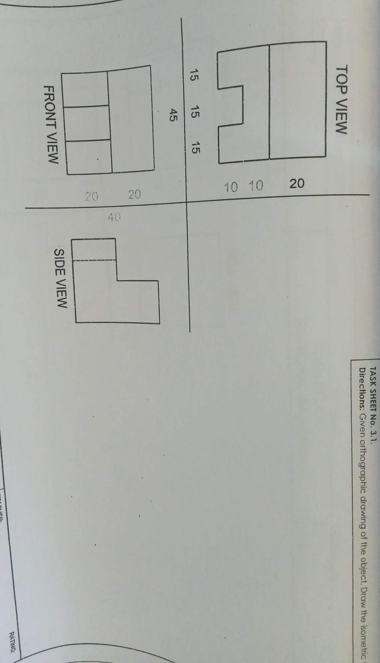 please draw the isometric view for me Brainly.ph