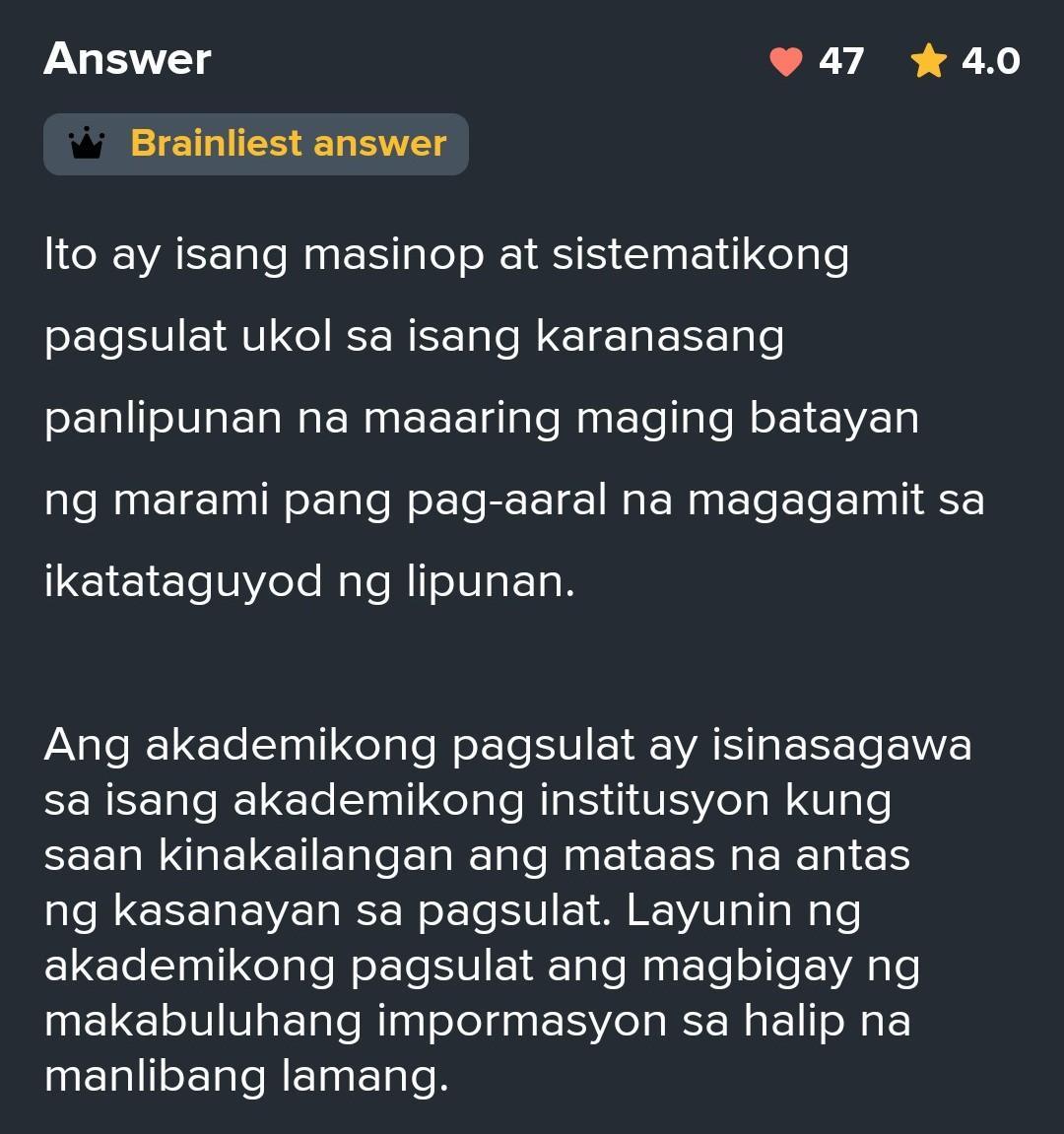 Layunin Ng Akademikong Pagsulat Brainly
