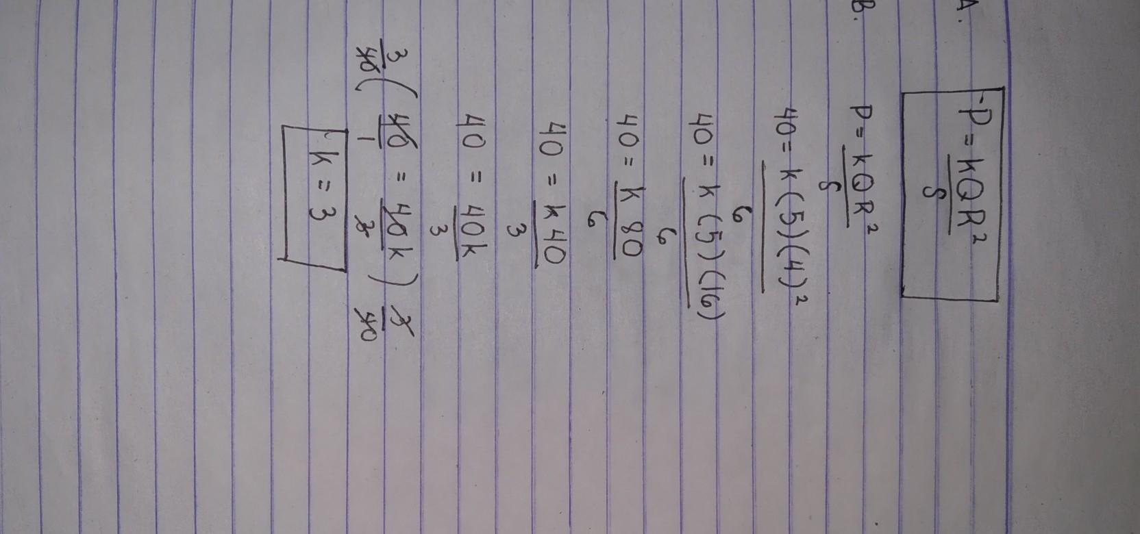 B. Solve the following. Fill up and show your solution below or at the