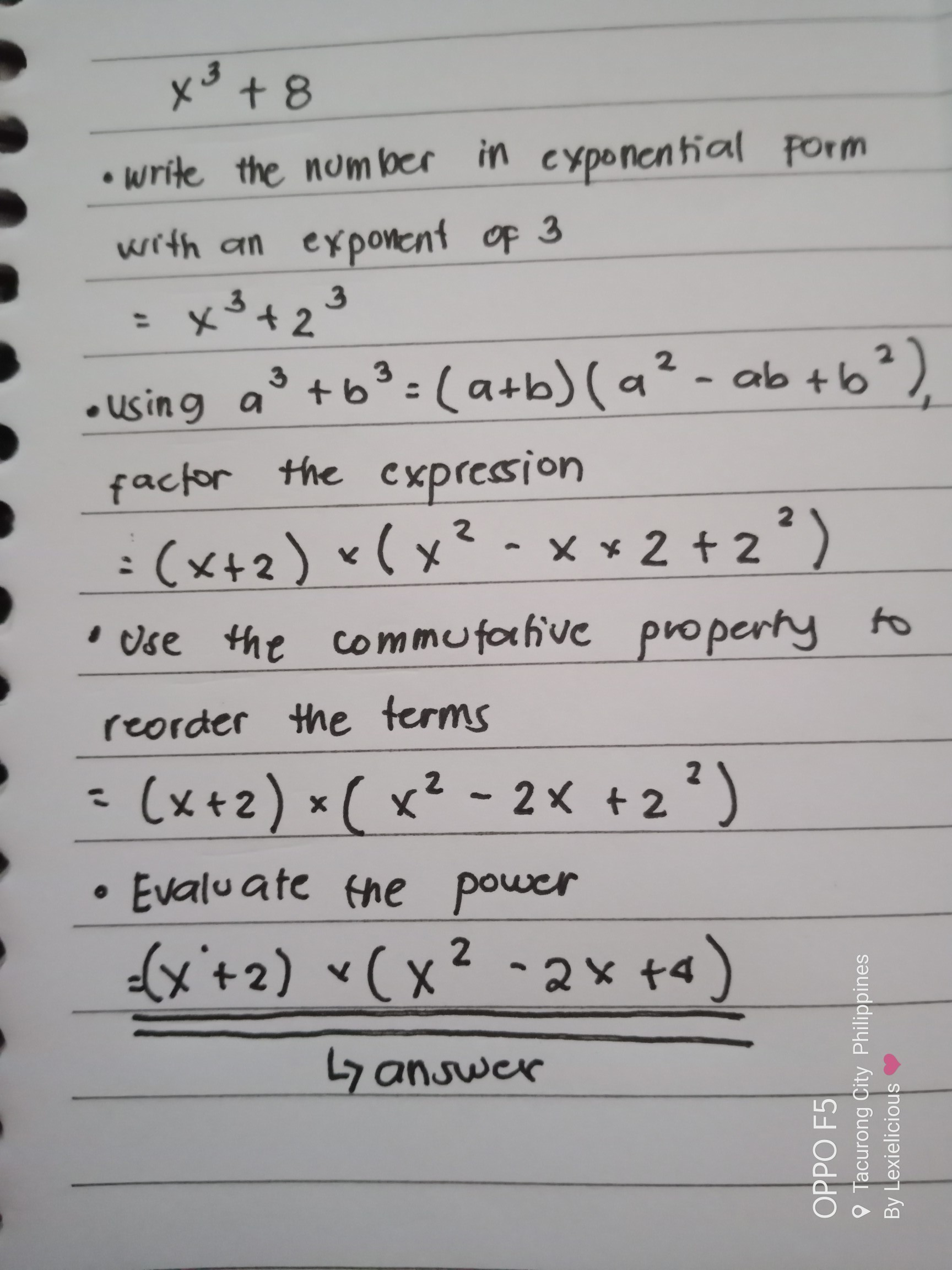 Which is the factorization of x3 + 8? Brainly.ph
